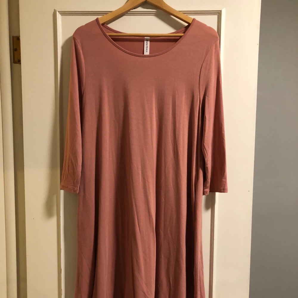 Pink (salmon) T-shirt dress